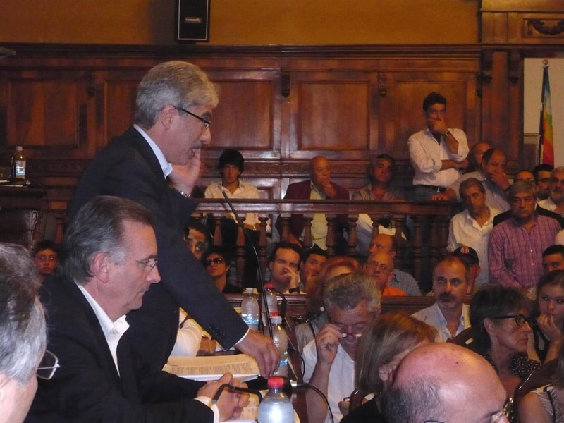 Massimo Rossi fra i banchi dell'opposizione